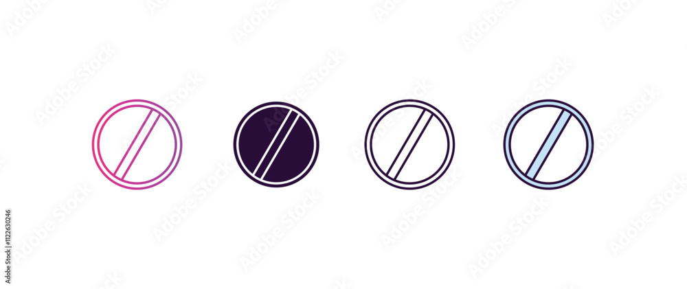 Poster access denied gradient, line, filled, colored icon. editable vector from internet security concept. 