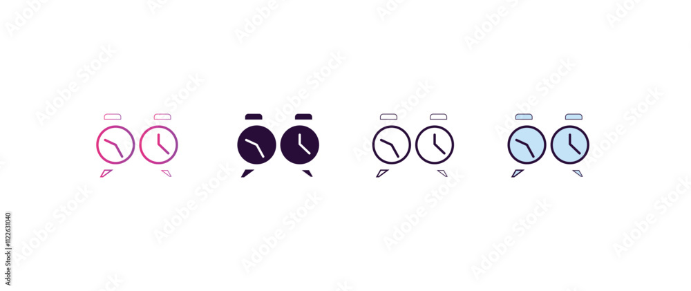 Aufkleber chess clock gradient, line, filled, colored icon. editable vector from human resources concept. four