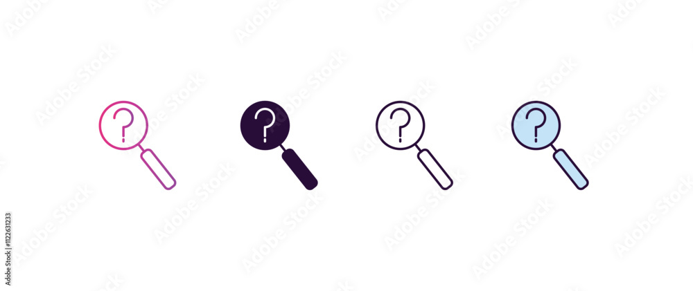 Aufkleber problems gradient, line, filled, colored icon. editable vector from human resources concept. four di