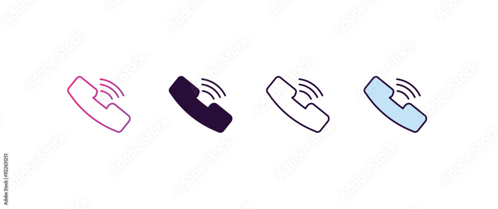Poster call gradient, line, filled, colored icon. editable vector from human resources concept. four differ