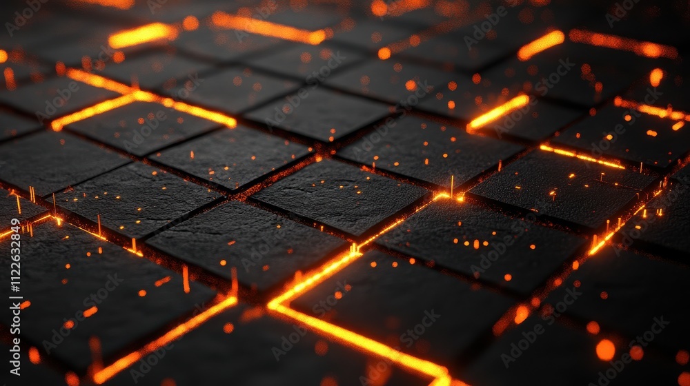 Aufkleber abstract background with glowing lines and textured surface design