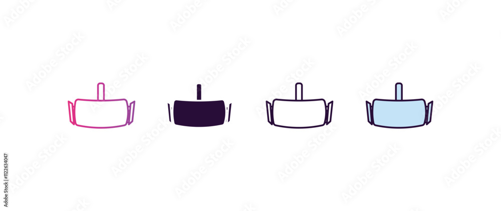 Poster oculus rift gradient, line, filled, colored icon. editable vector from ai and tech concept. four dif