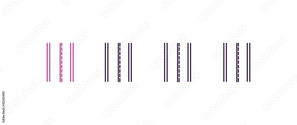 Poster road gradient, line, filled, colored icon. editable vector from ai and tech concept. four different 