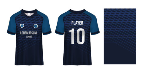 Sport jersey design fabric textile template.
