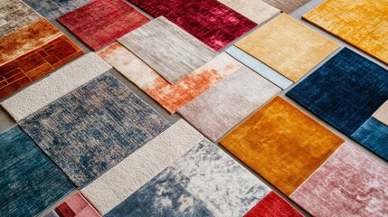 Beautiful rug in cozy interior. Interior background