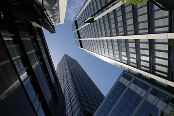 Modern towers in the business district - Frankfurt am Main - Hessen - Germany