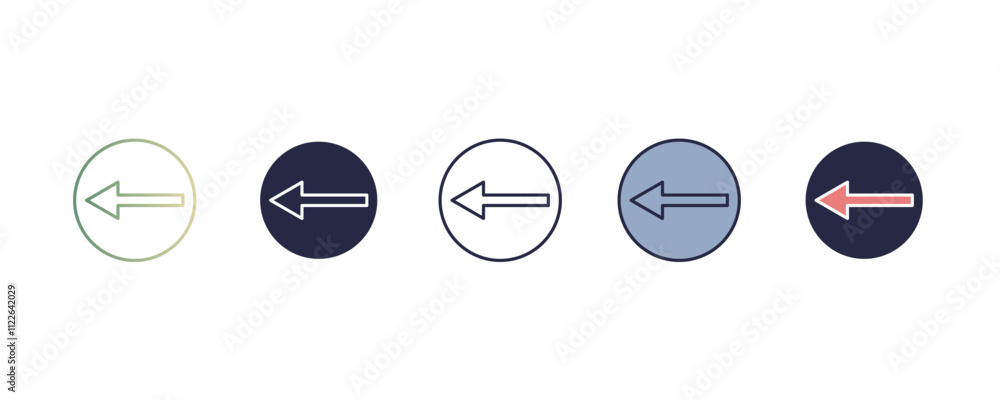 Aufkleber up broken line arrow gradient, line, filled, colored icon. editable vector from user interface conce