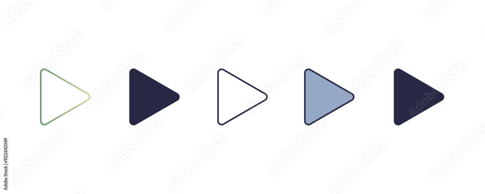 Poster swirly scribbled arrow gradient, line, filled, colored icon. editable vector from user interface con