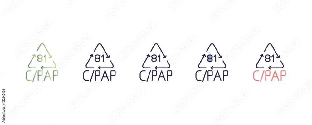 Poster increasing gradient, line, filled, colored icon. editable vector from user interface concept. four d