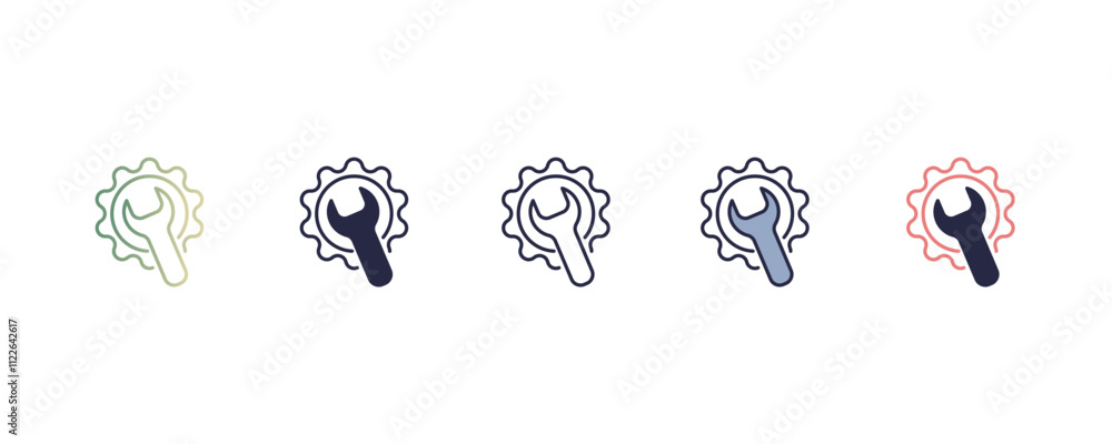 Poster dual bars interface gradient, line, filled, colored icon. editable vector from user interface concep