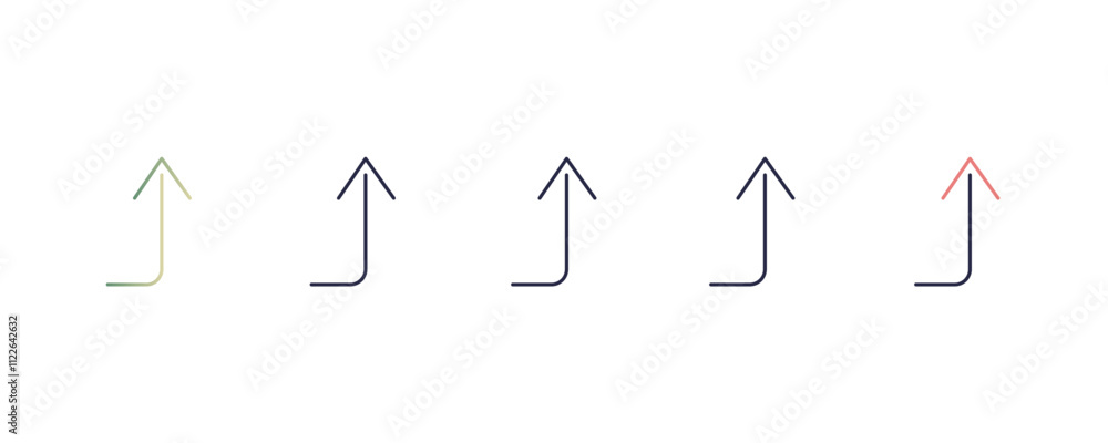 Poster vertical data bars gradient, line, filled, colored icon. editable vector from user interface concept