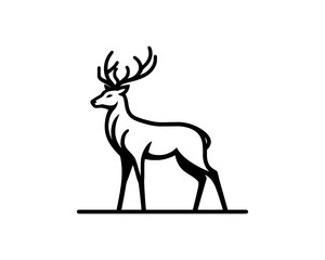 Fototapeta premium deer silhouette vector illustration