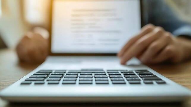 Person filing taxes online with an official government website interface on the screen, digital tax policy implementation