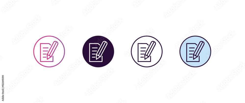 Aufkleber text editor gradient, line, filled, colored icon. editable vector from technology concept. four diff