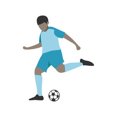 Obraz premium Flat Design Illustration of Soccer Player