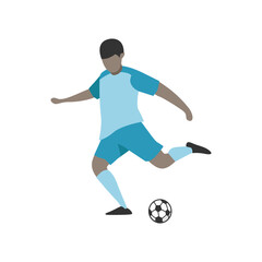Obraz premium Flat Design Illustration of Soccer Player