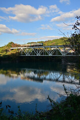 Fototapeta premium 笹津橋からの高山本線（楡原駅～笹津駅）