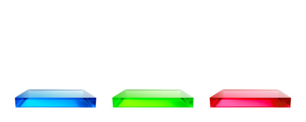 podium glass transparent 3d box background platform cube stand stage block base pedestal crystal ice display pink square award cylinder light product cosmetic isolated plastic clear mockup neon blue s