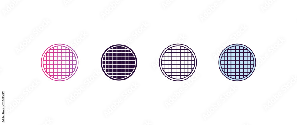 Poster riddle tool gradient, line, filled, colored icon. editable vector from farming and gardening concept