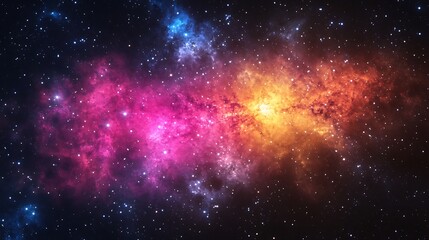 Obraz premium A distant galaxy cluster with vibrant colors