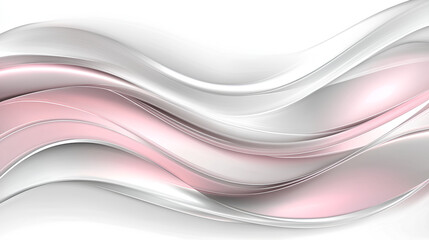 Obraz premium White and pink wave with a pink and white background