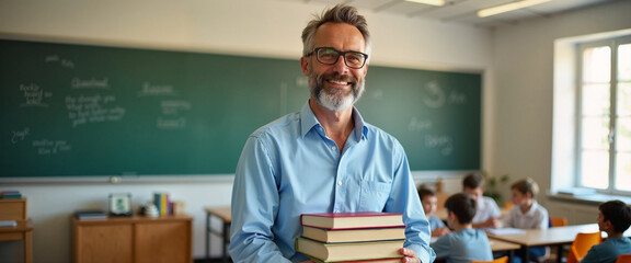 Celebrating Education Day with joy and enthusiasm in a vibrant classroom environment