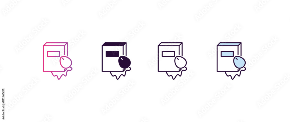 Poster book and computer mouse gradient, line, filled, colored icon. editable vector from computer concept.