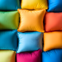 Fototapeta premium Colorful pillows background 