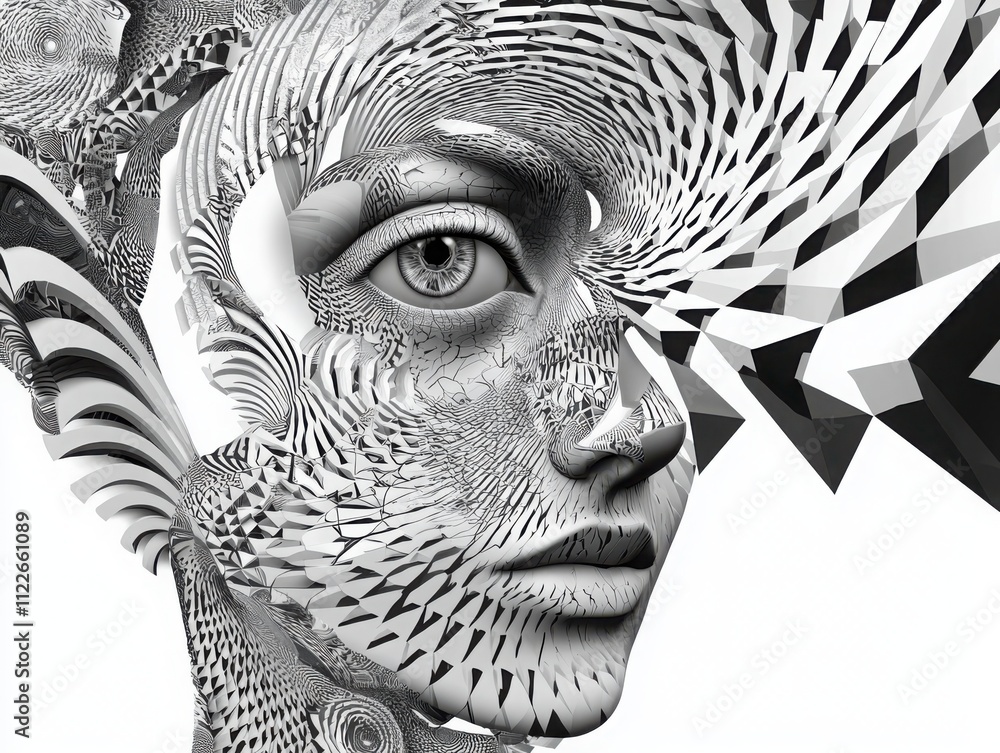 Poster transformative perspectives expanding consciousness through geometric patterns and dimensional reali