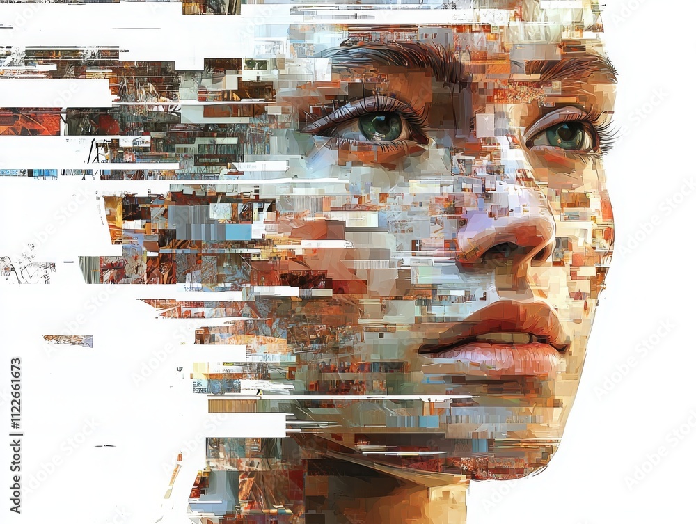 Poster reconstructing digital identityfragmented self in virtual spaces art installations mixed media intro