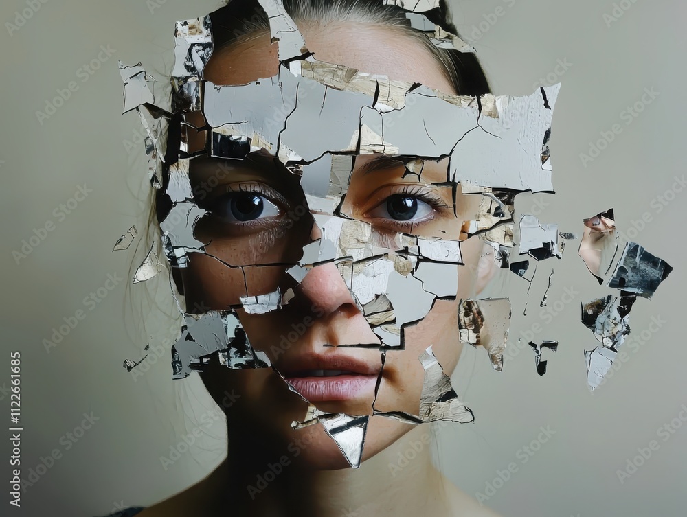 Poster reconstructing digital identityfragmented self in a virtual world multimedia artspace contemporary p