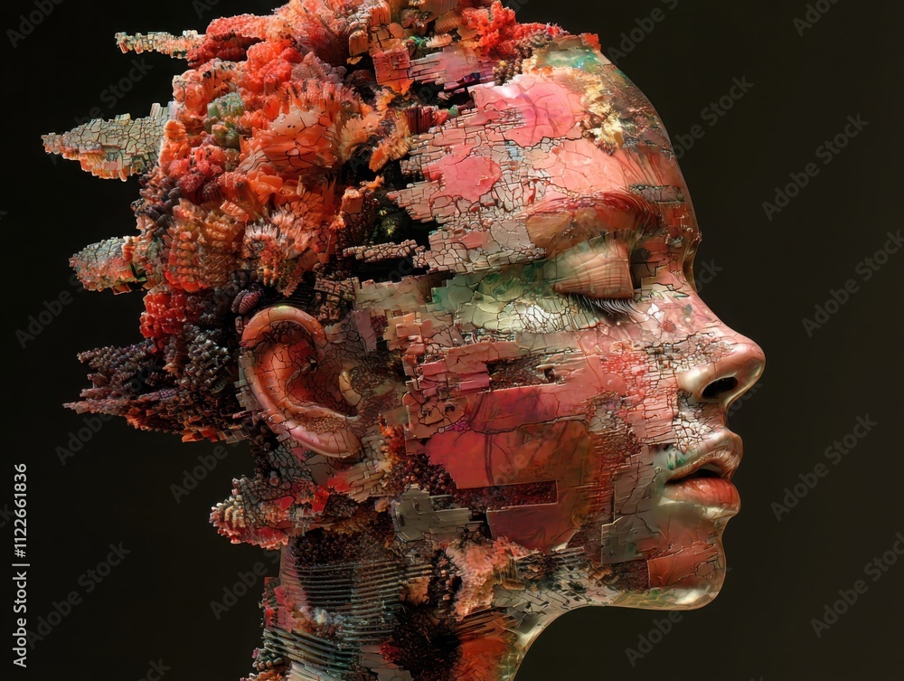 Poster digital self-reconstructionfragmented identity exploration in virtual environments through artistic 