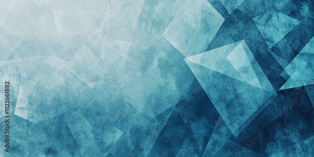 Aufkleber a complex blue abstract geometric background with overlapping polygons and layered textures, offerin