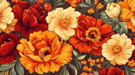 Fototapeta premium Bright marigolds, symbolizing warmth and creativity, ideal for festive and cultural celebrations
