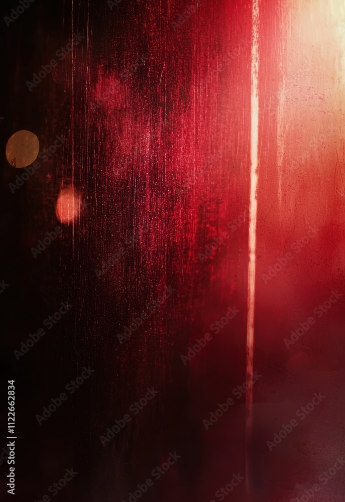 Poster a blurred dark red background with subtle light bursts and fading tones, creating a soothing yet int