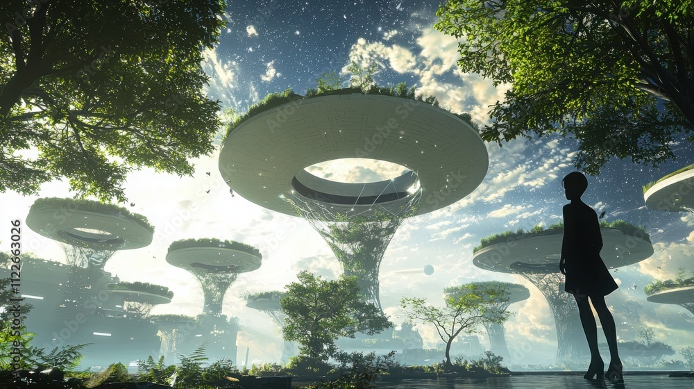 Poster exploring future human potentialinterconnecting individual capabilities within a thriving ecosystem 