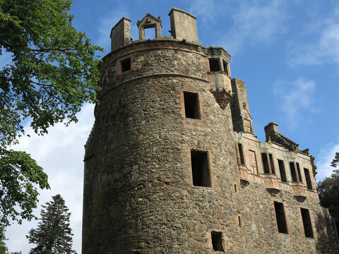 Huntly Castle - ruined castle - chief of Clan Gordon - Earl of Huntly -  Huntly - Aberdeenshire - Scotland - UK