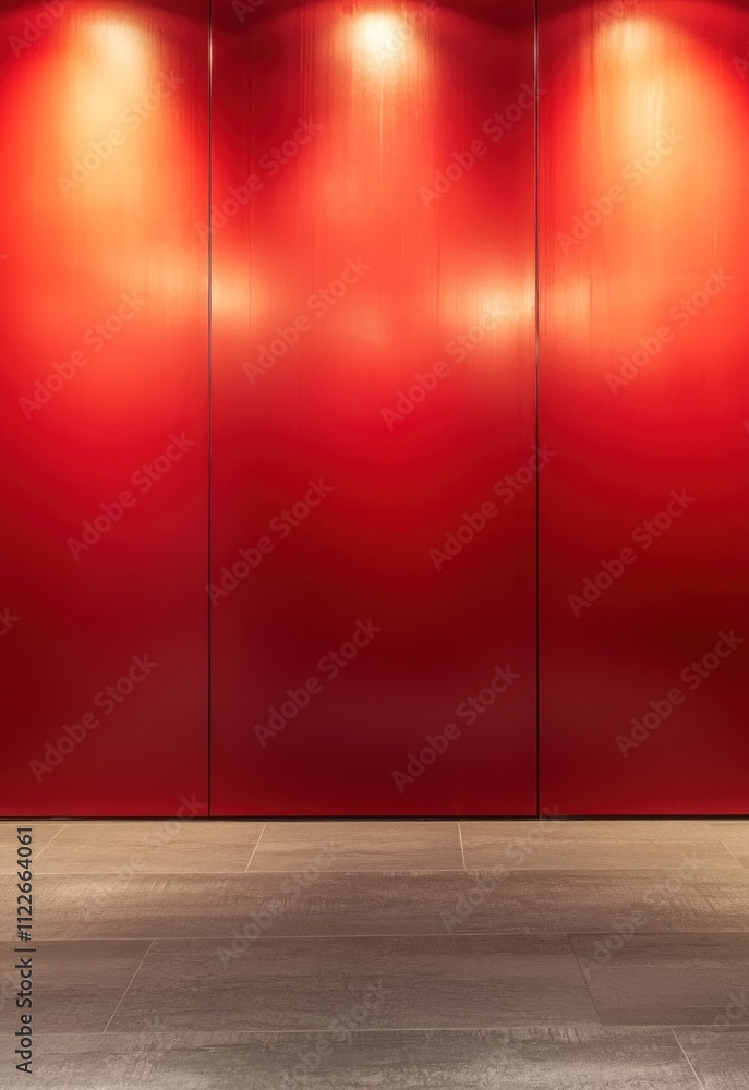 Aufkleber a smooth red texture wall with a polished finish and subtle patterns, ideal for creating a contempor