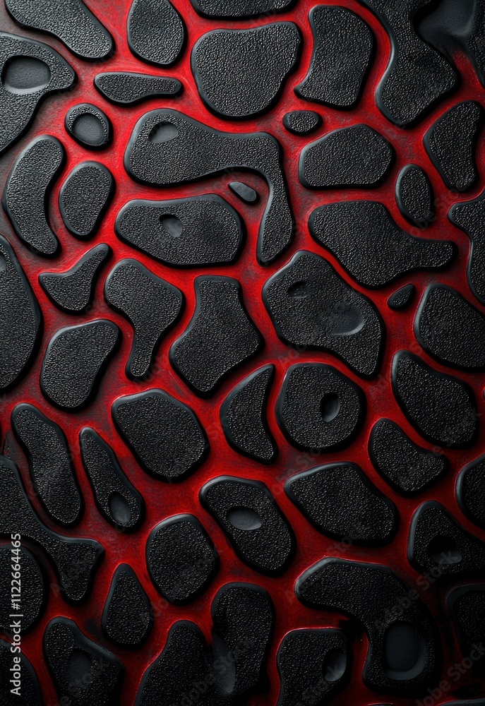 Aufkleber a smooth black and red texture with intricate patterns and deep shadows, offering a sleek and modern