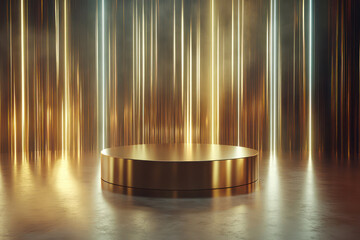 Golden 3d podium 