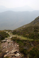 Obraz premium Ridge walk in Liathach - Torridon - West Highlands - Scotland - UK