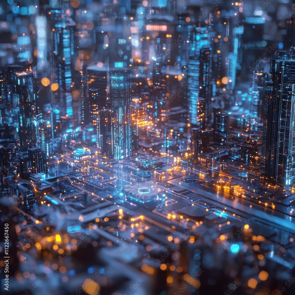 Aufkleber exploring the interconnected digital life in a technological ecosysteminsights on urban environments