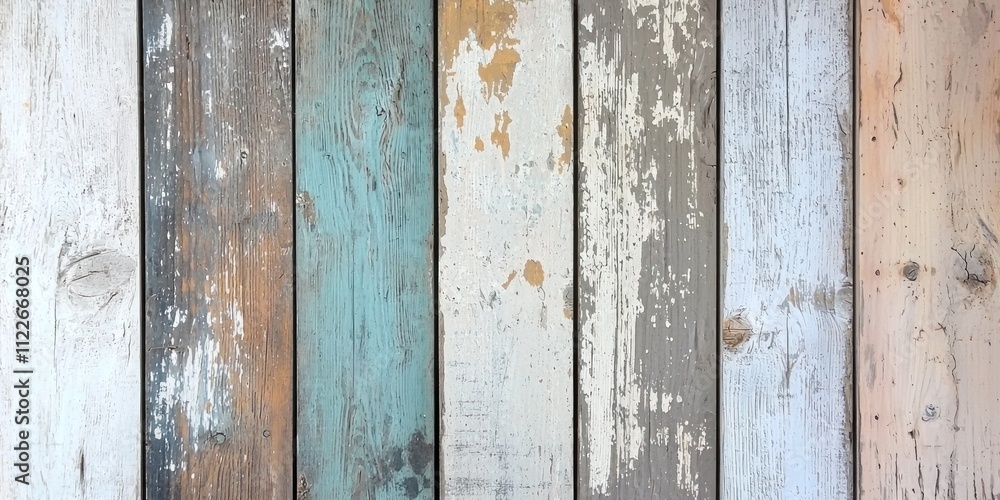Poster a worn-out distressed wood background with light scratches and color variations, perfect for adding 