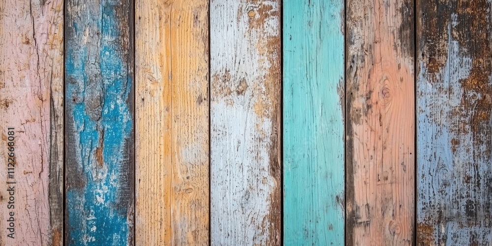 Aufkleber a worn-out distressed wood background with light scratches and color variations, perfect for adding 