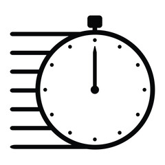 Obraz premium Stopwatch icon vector black. Express delivery icon concept. Time icon collection. Vector illustration.