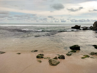 Tropical beach with white sands