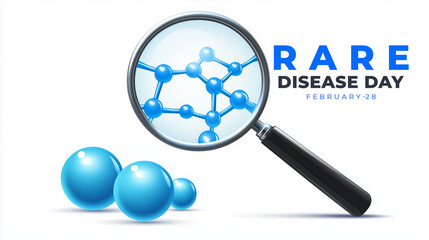 Rare Disease Day. virus concept background.