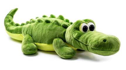 Obraz premium かわいいワニのぬいぐるみ（cute crocodile stuffed animal on white background） 
