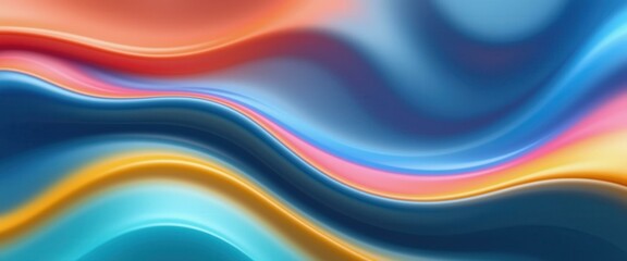 Abstract Colorful Waves Background Design: Fluid Motion and Vibrant Hues for Modern Presentations and Digital Art