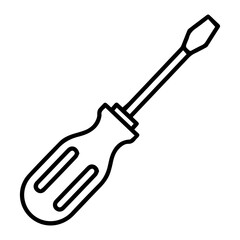 Fototapeta premium Flat Icon of Screwdriver - Tool and Hardware Symbol
